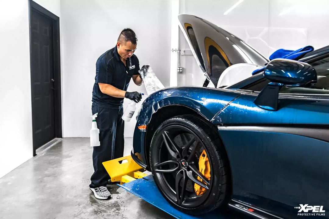 Pacific Blue 2017 McLaren 570S with XPEL Self-Healing Film